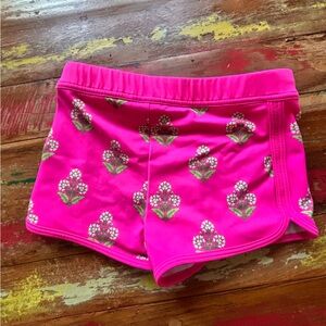 Hanna Andersson Bright Pink Floral Swim Shorts